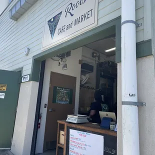 Front of cafe