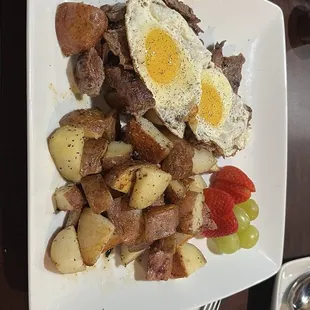 Steak and eggs (amazing)