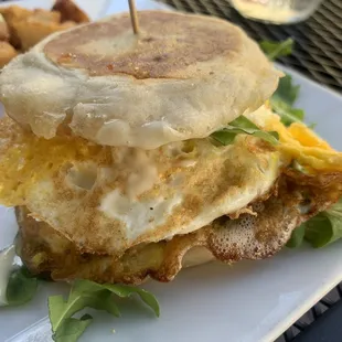 Bacon Arugula Breakfast Sandwich