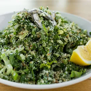 a bowl of kale salad