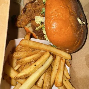 spicy bird &amp; fries