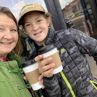 I got a cardamom oat milk latte and Bohdie got a chai. Both delicious!