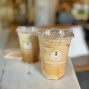 Vietnamese Coffee and Strawberries and Cream Latte