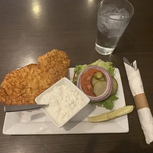 Tenderloin with toppings &amp; side of cottage cheese.