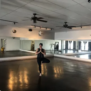 The beautiful yoga room!