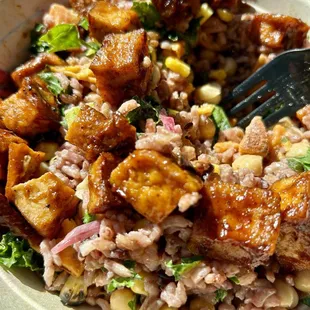 Southern bowl but I substituted the cheese with sweet potatoes. It's an 11 out of 10 from me.