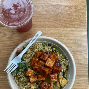 El Jefe bowl with bbq tofu