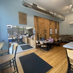 the inside of a restaurant