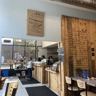 the inside of a restaurant