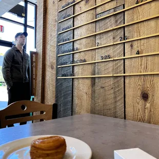 a plate of doughnuts on a table