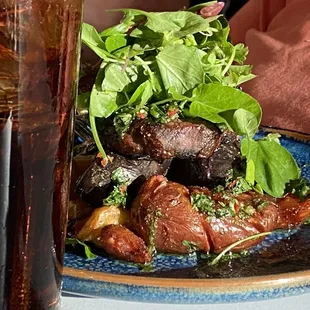 Filet minion with fingerling potatoes.