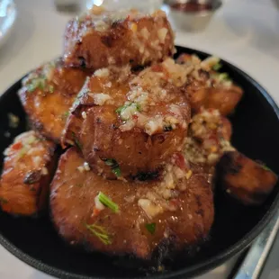 Fried yams with Garlic butter.