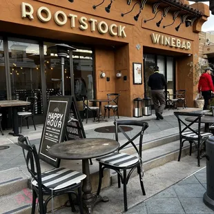 Lovely tables outside at Rootstock in the Castro District of Mountain View.