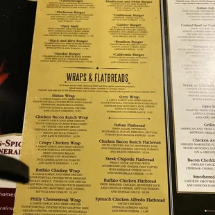 sushi and sashimi, menu