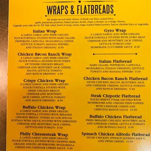 Wraps and flatbreads