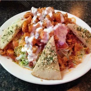 Buffalo chicken salad with ranch dressing