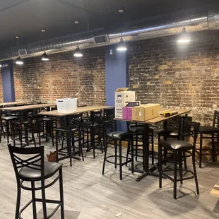 a view of the dining area