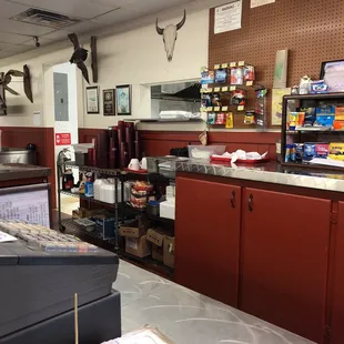 the counter area