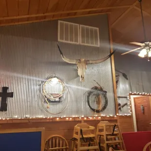 a view of the dining area