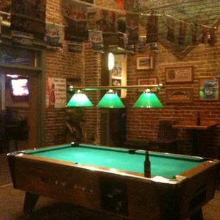 Downstairs pool table