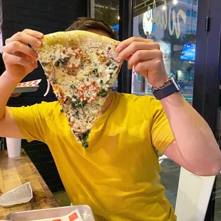 Pizza slices as big as your head