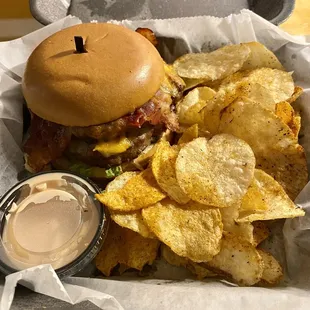 The Pub Dub Burger Takeout Cheese Sauce on the Side