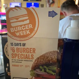 $6 Burger week!!