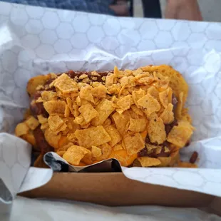 Chili cheese dog