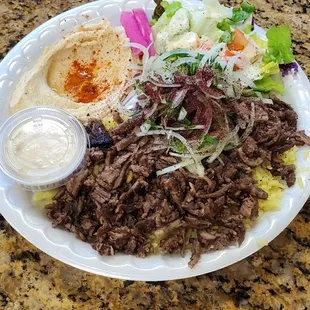 #8: beef shawarma plate $15