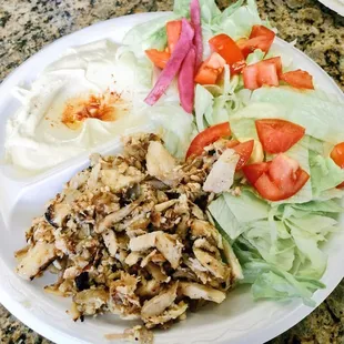 Shawarma plate, no rice