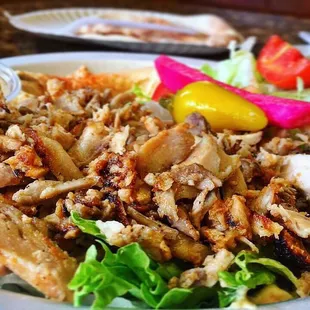 Chicken Shawarma Plate, no rice