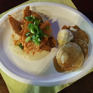 a plate of food on a table