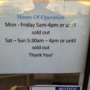 Hours as of 11.16.22