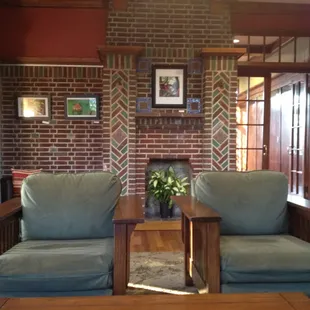 One of several lounge areas. Local art gets switched out often. Always interesting stuff.