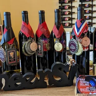 a selection of wines