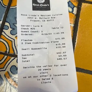 Receipt
