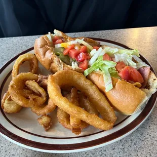 BLT w onion rings