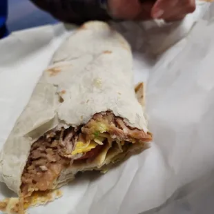 Chile rellano chili Verde regular burrito
