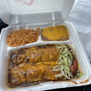 7. Two Enchiladas Combo Plate
