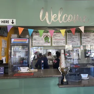 Front counter where you order food.