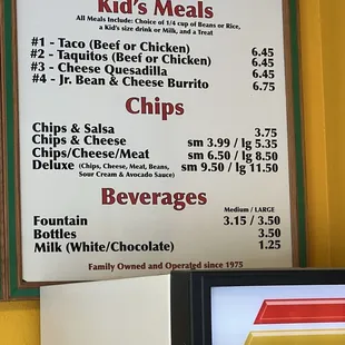 Menu as 2025