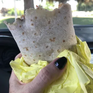 Chicken garbage burrito missing chicken and the extra extra cheese I paid extra for