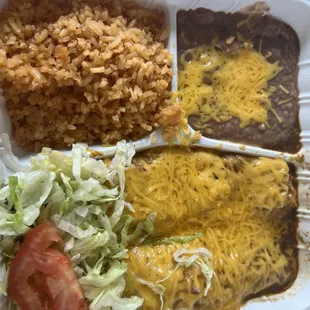 #7 Two enchilada plate... chicken enchiladas.
