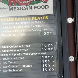 Rosa Maria&apos;s menu