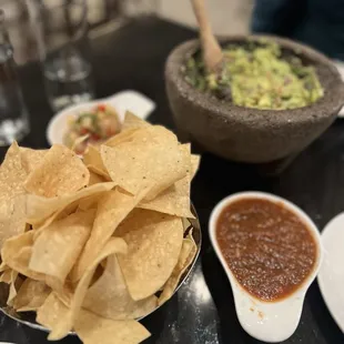 Guacamole with pineapple salsa
