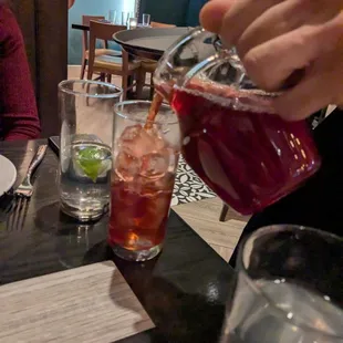 Hibiscus pomegranate iced tea - deliciously tasty