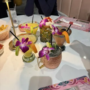 House margaritas, Mojito, drink with popsicle