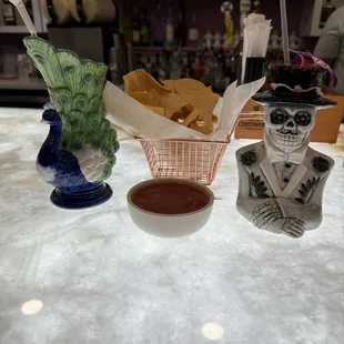 La Jefa and the skinny marg (obvi in the skeleton glass)