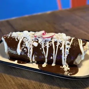 Wet Super Burrito with Mole