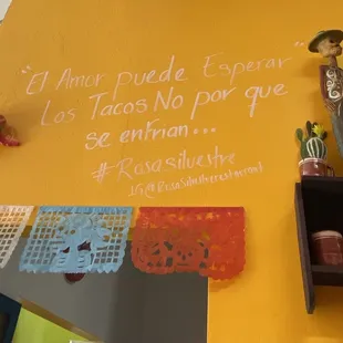 "Love can wait. Tacos can't because they'll get cold..."